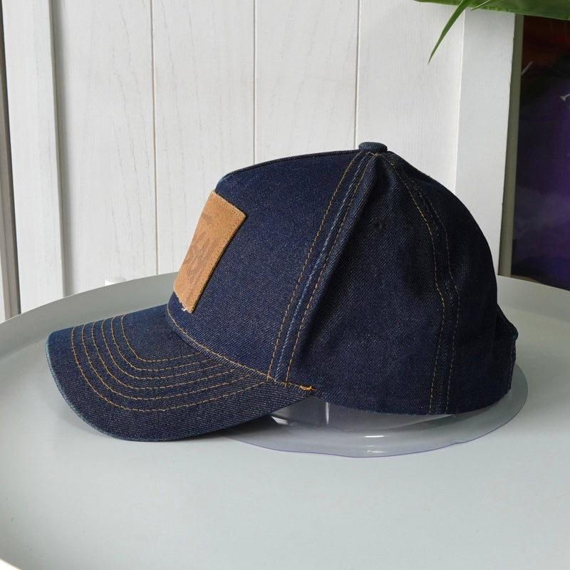 ステューシー ロゴ レザーパッチ デニム キャップ - NEWSED