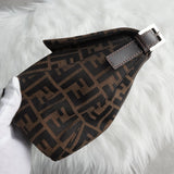 フェンディ マンマバケット ズッカ キャンバス / レザー ワンショルダーバッグ ブラウン - NEWSED