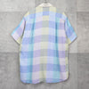 クリスチャン ディオール ヴィンテージ リネン チェック柄 半袖シャツ パステルカラー マルチカラー