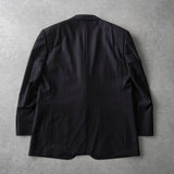 ジバンシィ × エルメネジルド ゼニア ヴィンテージ ストライプ柄 シングル テーラードジャケット 総裏地 ダークグレー - NEWSED