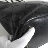 シャネル オンザロード ココマーク キャビアスキン トートバッグ ブラック - NEWSED