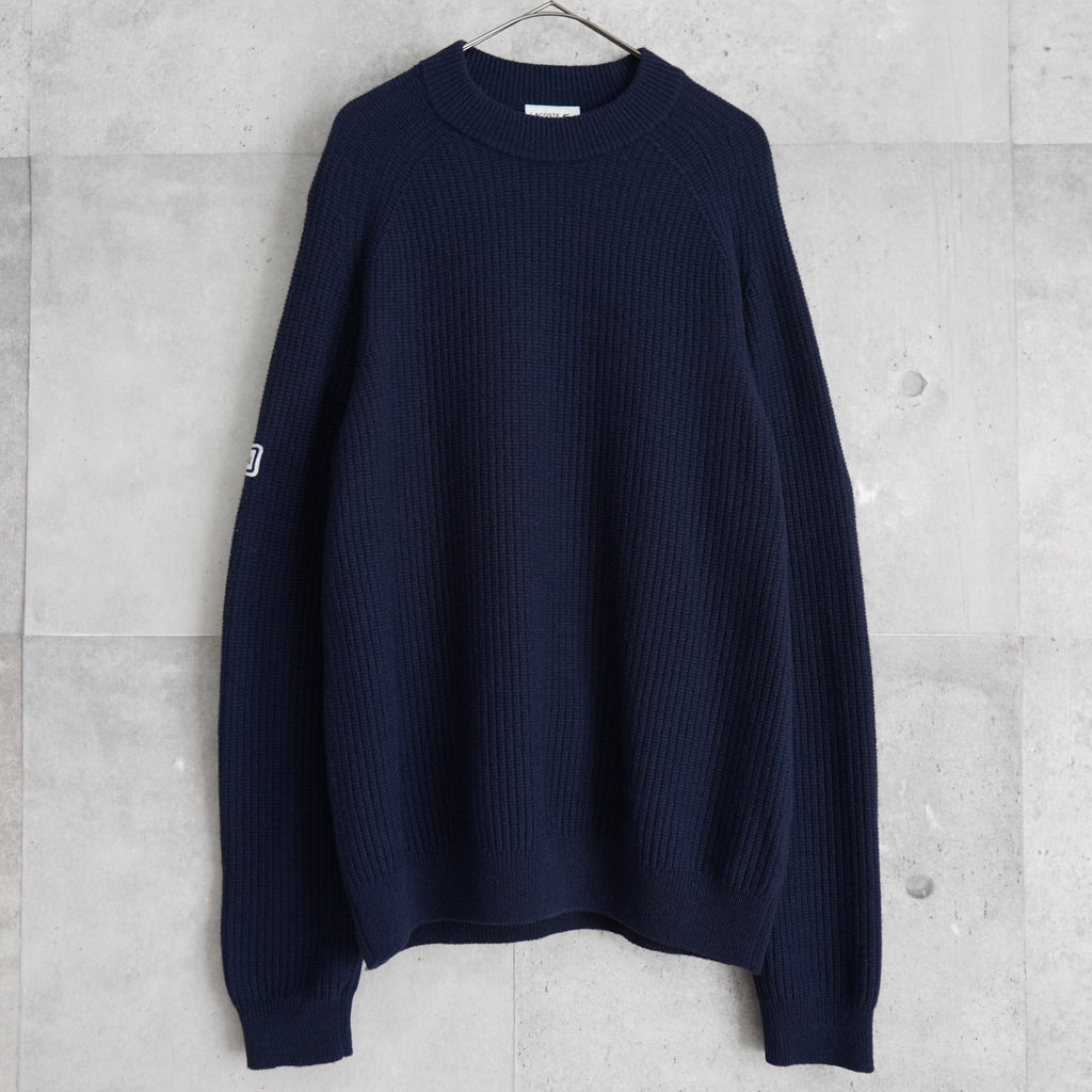 Lacoste Alpaca Plain Raglan Knit Navy
