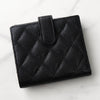 シャネル マトラッセ キャビアスキン 二つ折り財布 ブラック