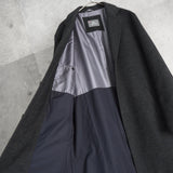 ラコステ ウールコート チェスターコート ストライプ柄裏地 グレー - NEWSED