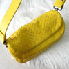 Bottega Veneta 黄色 Intrecciato 皮革单肩包