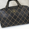 Chanel Coco Mark Wild Stitch 小牛皮黑色手提包