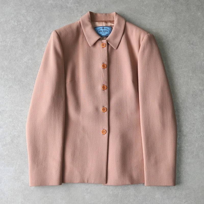 プラダ ウールジャケット コート レディース ピンクベージュ - NEWSED