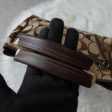 コーチ シグネチャー キャンバス トートバッグ ハンドバッグ ベージュ - NEWSED