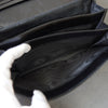 Prada Saffiano Leather Bi-fold Wallet Long Wallet Triangle Plate Black