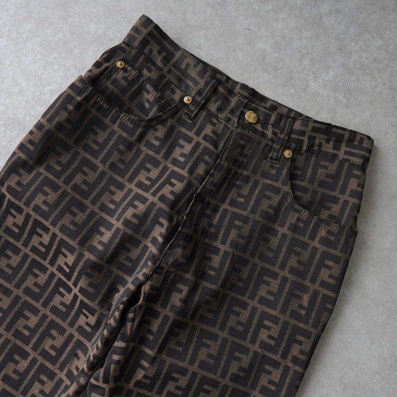 フェンディ ヴィンテージ ズッカ パンツ ブラウン レディース - NEWSED