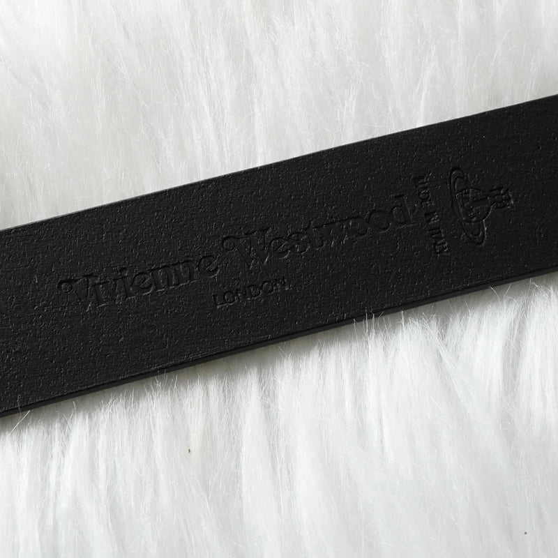 ヴィヴィアン ウエストウッド オーブ レザー ベルト ブラック - NEWSED