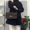 Fendi Mamma Bucket Zucca 帆布/皮革单肩包 卡其色