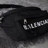バレンシアガ ロゴ ウエストポーチ ホイールベルトパック ボディバッグ ブラック