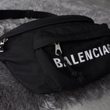 バレンシアガ ロゴ ウエストポーチ ホイールベルトパック ボディバッグ ブラック - NEWSED