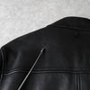 ルドサック 本革 ソフトレザー ダブル ライダースジャケット レザージャケット ブラック メンズ
