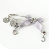 クリスチャン ディオール ストールピン ブローチ パープル ノベルティ グレー シルバー - NEWSED