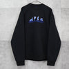 Maison Kitsune x Ader Error 黑色狐狸标志刺绣圆领卫衣