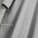 イヴ サンローラン ヴィンテージ ウール ロングコート ステンカラーコート レディース ライトグレー - NEWSED