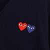 Play Comme des Garcons 爱心徽标开衫 海军蓝