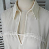 MM6 Maison Margiela 象牙色褶皱船长衬衫