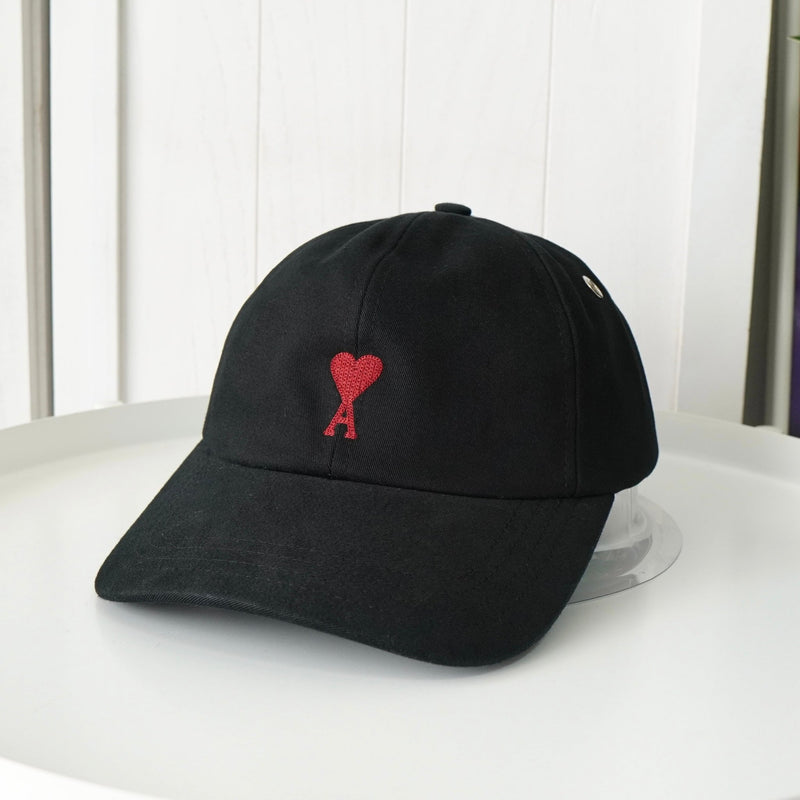 アミパリ アミ パリス ハートロゴ キャップ ブラック - NEWSED