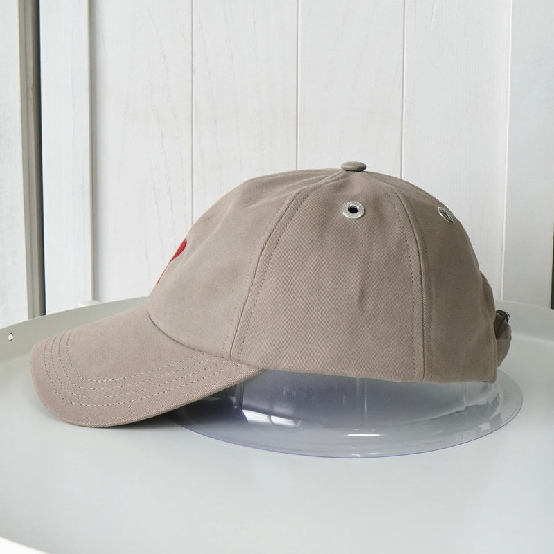 アミパリ アミ パリス ハートロゴ キャップ ベージュ 保存袋付き - NEWSED