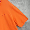 ナイキ ゴルフ スウッシュロゴ ハーフジップ 半袖ポロシャツ オレンジ