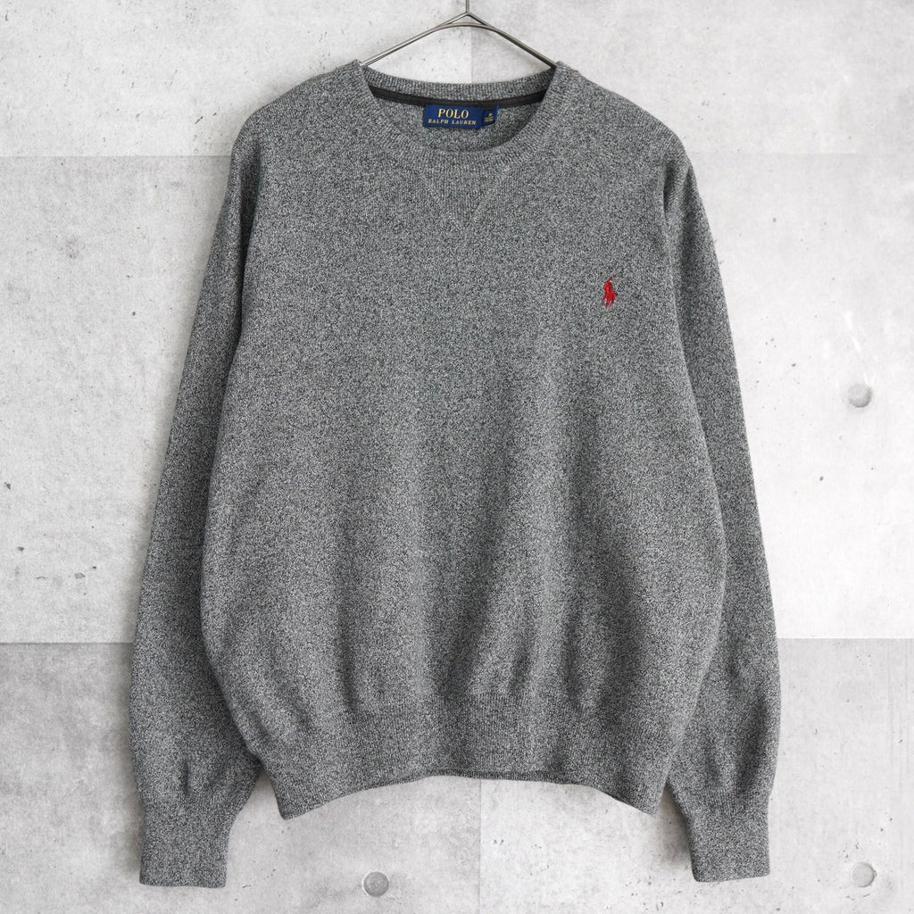 ポロ ラルフローレン ニット ロゴ 刺繍 グレー