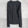 Polo Ralph Lauren logo henley neck long sleeve cut and sew grey ladies