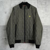 フレッドペリー リバーシブル ロゴ 刺繍 チェック柄 キルティングジャケット ブルゾン カーキ / グレー