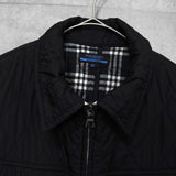 バーバリー ブルーレーベル ホースロゴ ノバチェック裏地 キルティングジャケット ブラック - NEWSED