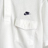 Nike 徽标刺绣短袖 Polo 衫（白色）