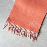 ロエベ アナグラム ダブルフェイス リバーシブル ウール アンゴラ マフラー ピンク / グレー - NEWSED