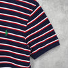 Polo Ralph Lauren 海军蓝/红色条纹短袖 Polo 衫