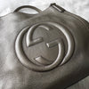 Gucci Soho 金属灰色皮革流苏手提包