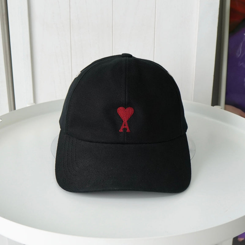 アミパリ アミ パリス ハートロゴ キャップ ブラック - NEWSED