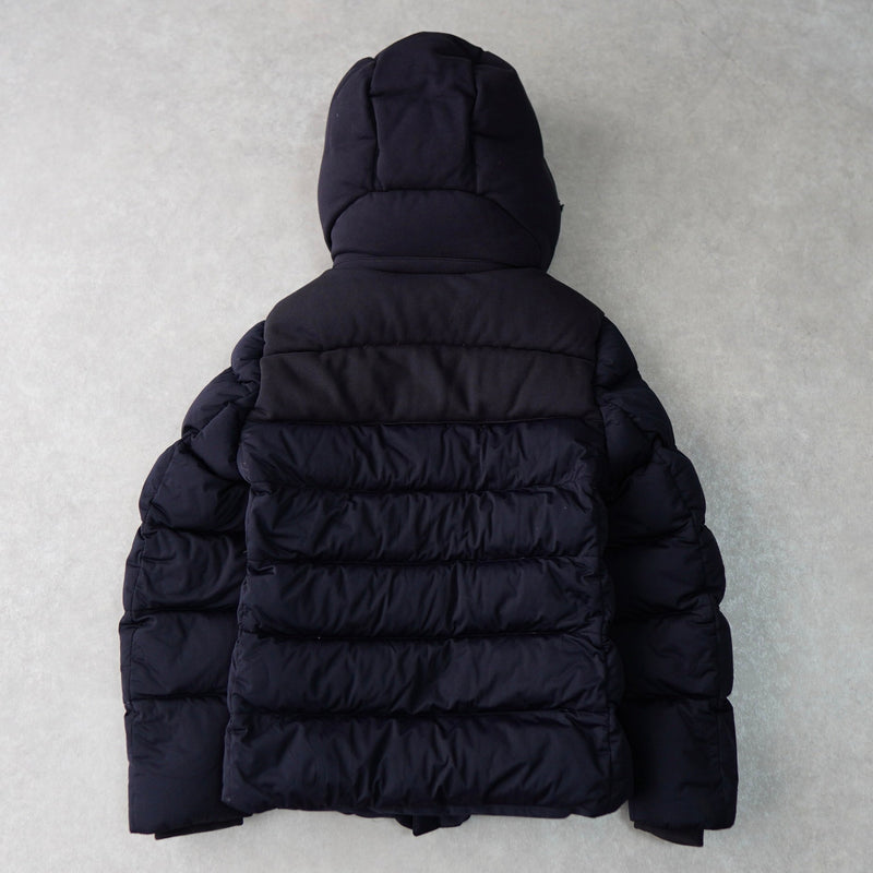 ラコステ フーデッド ダウンジャケット ロゴパッチ フード取り外し可能