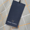 Fred Perry 徽标刺绣格纹短袖 Polo 衫，米色，未使用，带标签