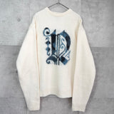 ディスイズネバーザット プリント ウール ニット アイボリー メンズ - NEWSED