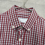 プラダ ギンガムチェック柄 長袖シャツ フォーマル メンズ レッド / ホワイト - NEWSED