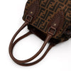 フェンディ エトニコ ズッカ柄 キャンバス/レザー ハンドバッグ ブラウン