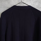 グッチ シェリーライン ウールブレンド ニット カーディガン 金ボタン ネイビー - NEWSED