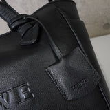 ロエベ ヘリテージ レザー トートバッグ ブラック - NEWSED