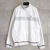 ラコステ スポーツ ナイロンジャケット トラックジャケット ブルゾン ロゴパッチ ホワイト - NEWSED
