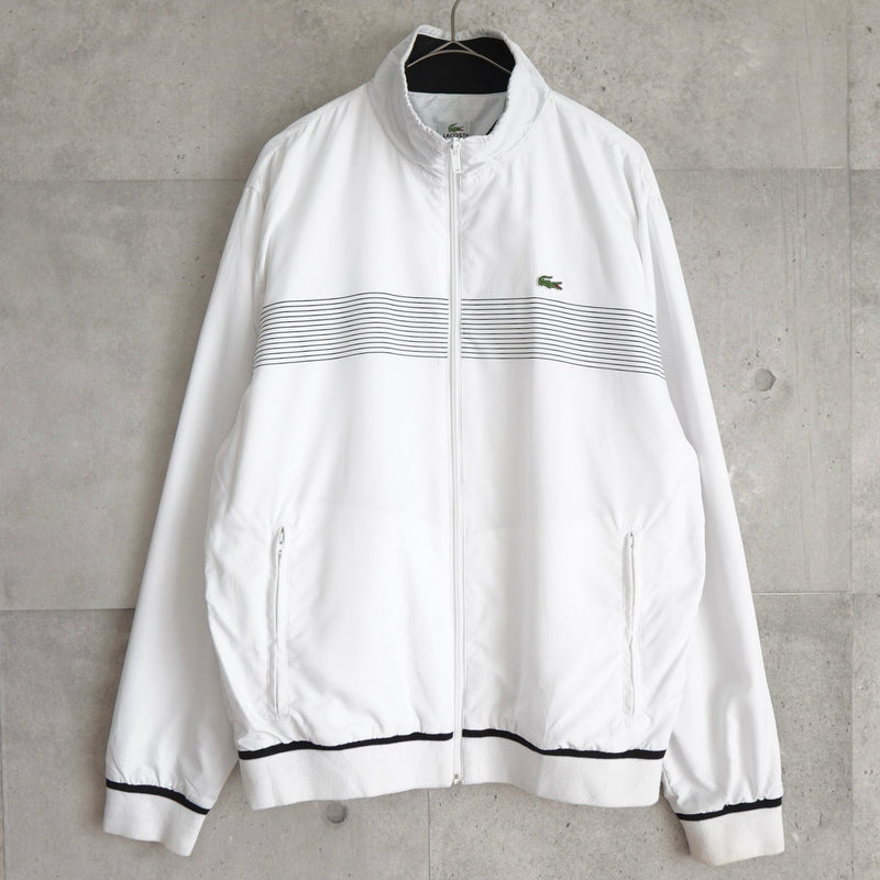 ラコステ スポーツ ナイロンジャケット トラックジャケット ブルゾン ロゴパッチ ホワイト - NEWSED