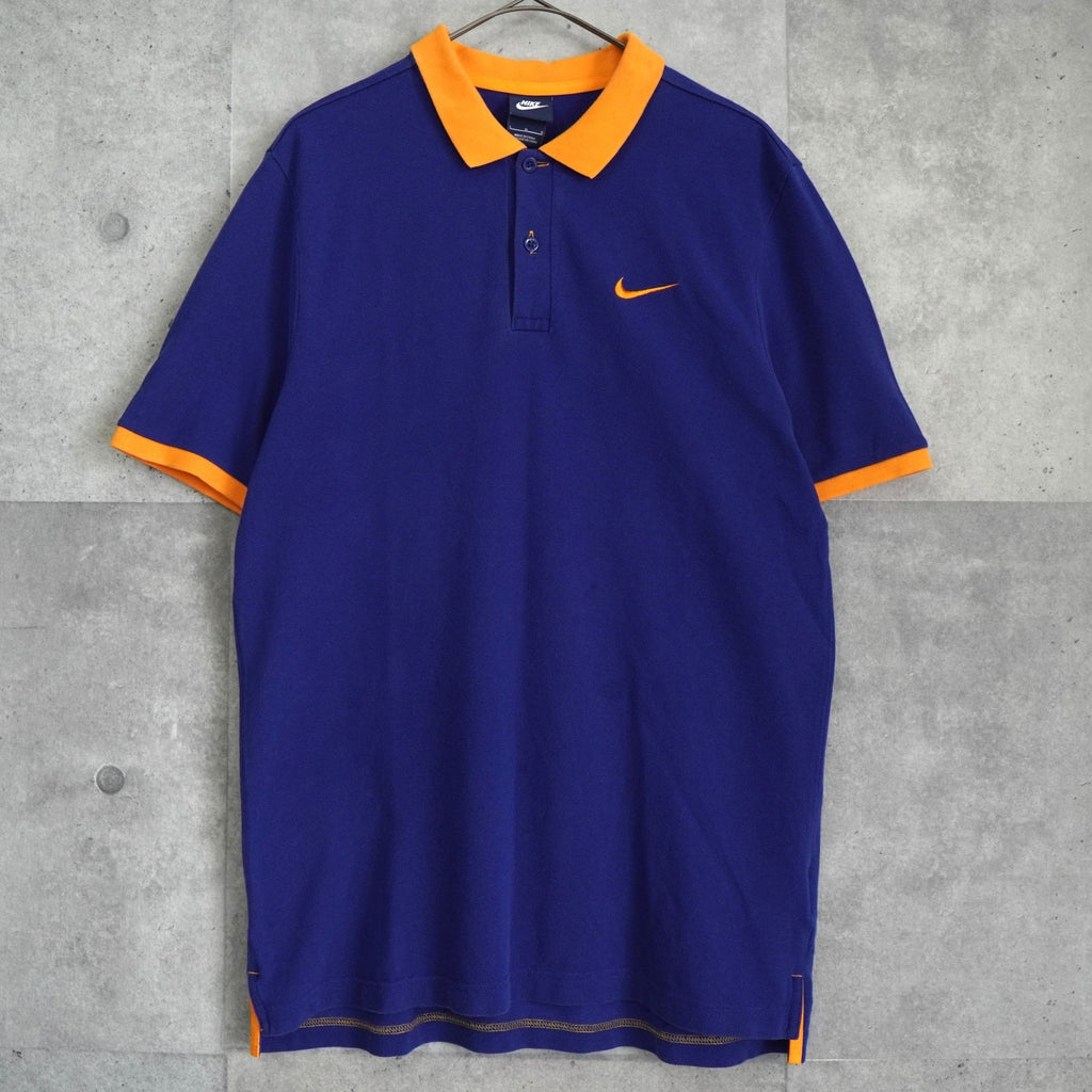 Nike Swoosh 徽标短袖 Polo 衫 蓝紫/橙