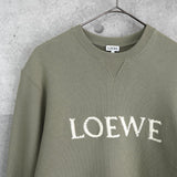 ロエベ ロゴ 刺繍 スウェット カーキグレー - NEWSED