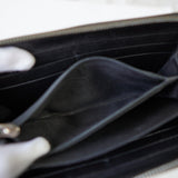 サルバトーレ フェラガモ ダブルガンチーニ レザー ラウンドファスナー 長財布 ブラック - NEWSED