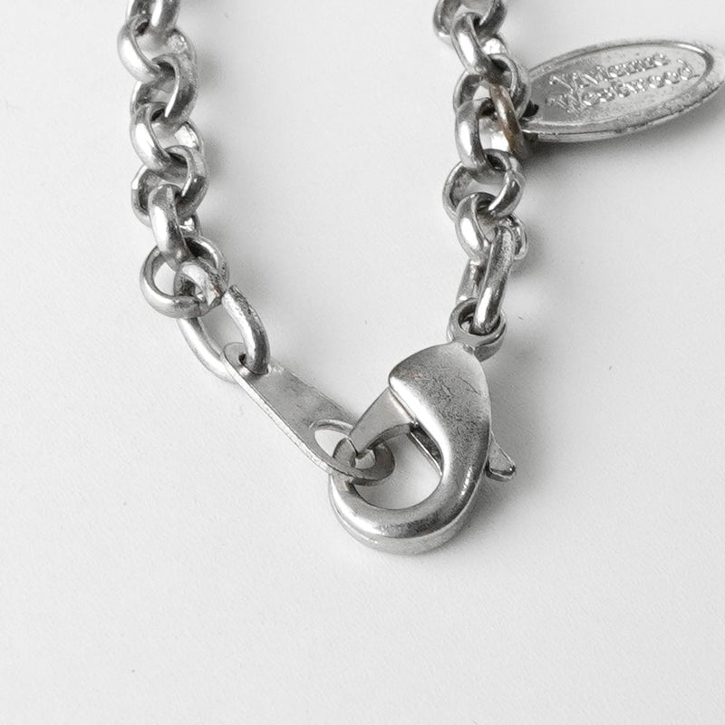 ヴィヴィアン ウエストウッド オーブ ラインストーン シルバー ネックレス 箱付き - NEWSED