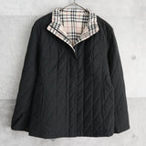 バーバリー リバーシブル ノバチェック ジップアップ 中綿ジャケット ブラック / ベージュ - NEWSED